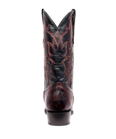 Men's Western Boot cowboy boots back view ostrich leather