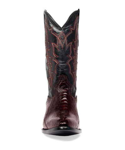 Men's Western Boot cowboy boots front view ostrich leather