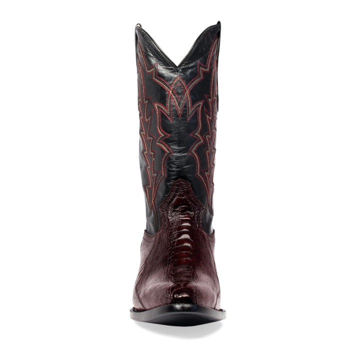 Men's Western Boot cowboy boots front view ostrich leather