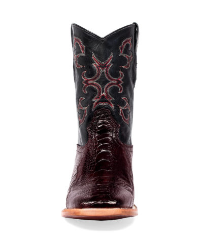 Men's Western Boot cowboy boots ostrich leather read detail front view