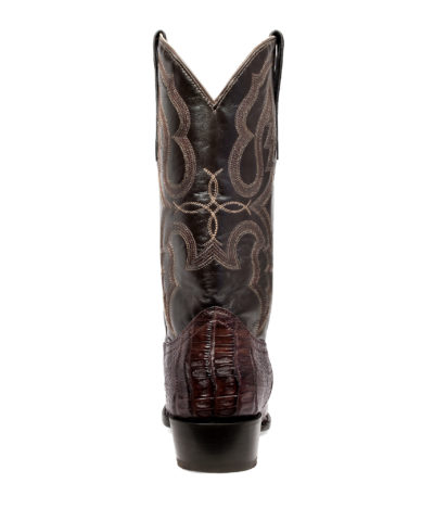 Men's Western Boot cowboy boots caiman pattern back view