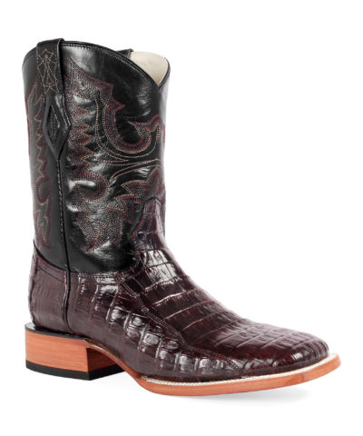 Men's Western Boot cowboy boots caiman pattern side view