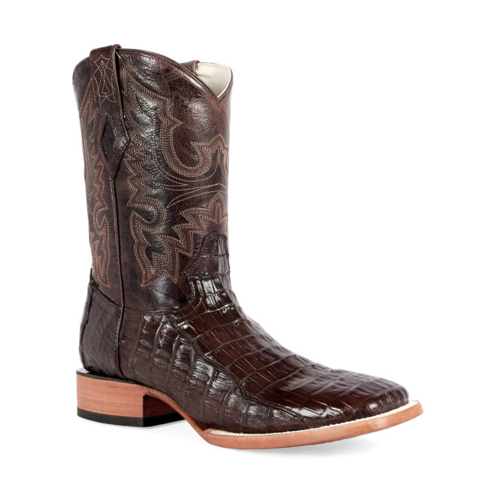 Men's Western Boot cowboy boots caiman pattern side view