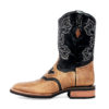 Men's Western Boot Black and Tan Cowboy Boot side view