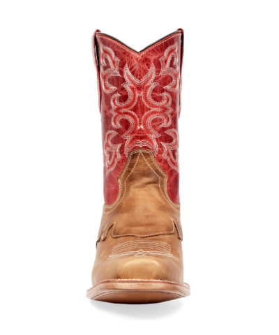 Men's Western Boot Red and Tan Cowboy Boot front view