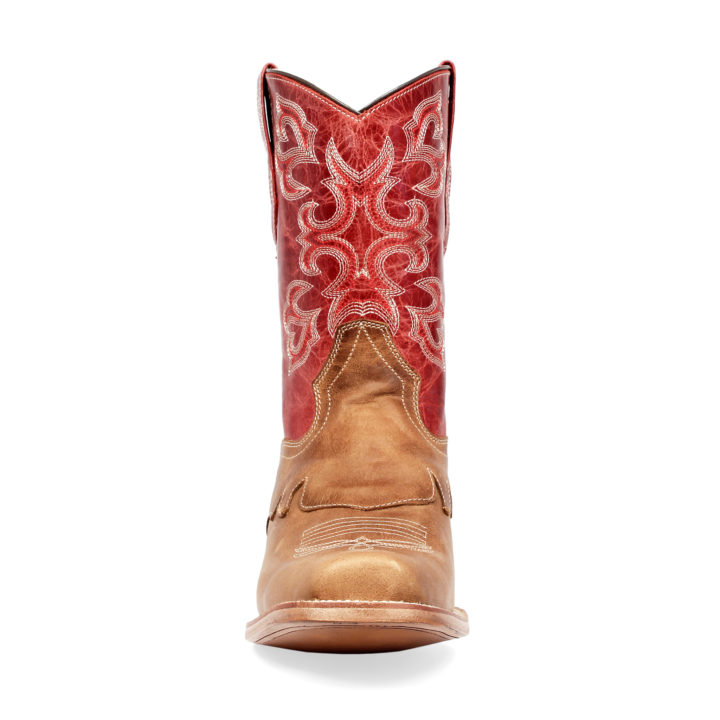 Men's Western Boot Red and Tan Cowboy Boot front view