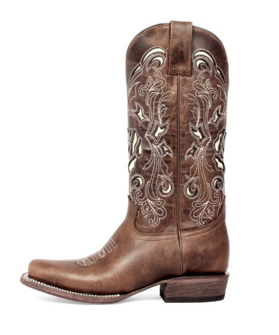 Women's Western Boot Cowgirl Boots side view with details