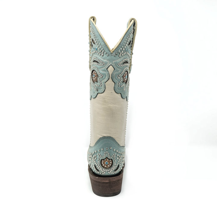 Back side view of Women's Western Boot Cowgirl Boots Bluebell by JB Dillon