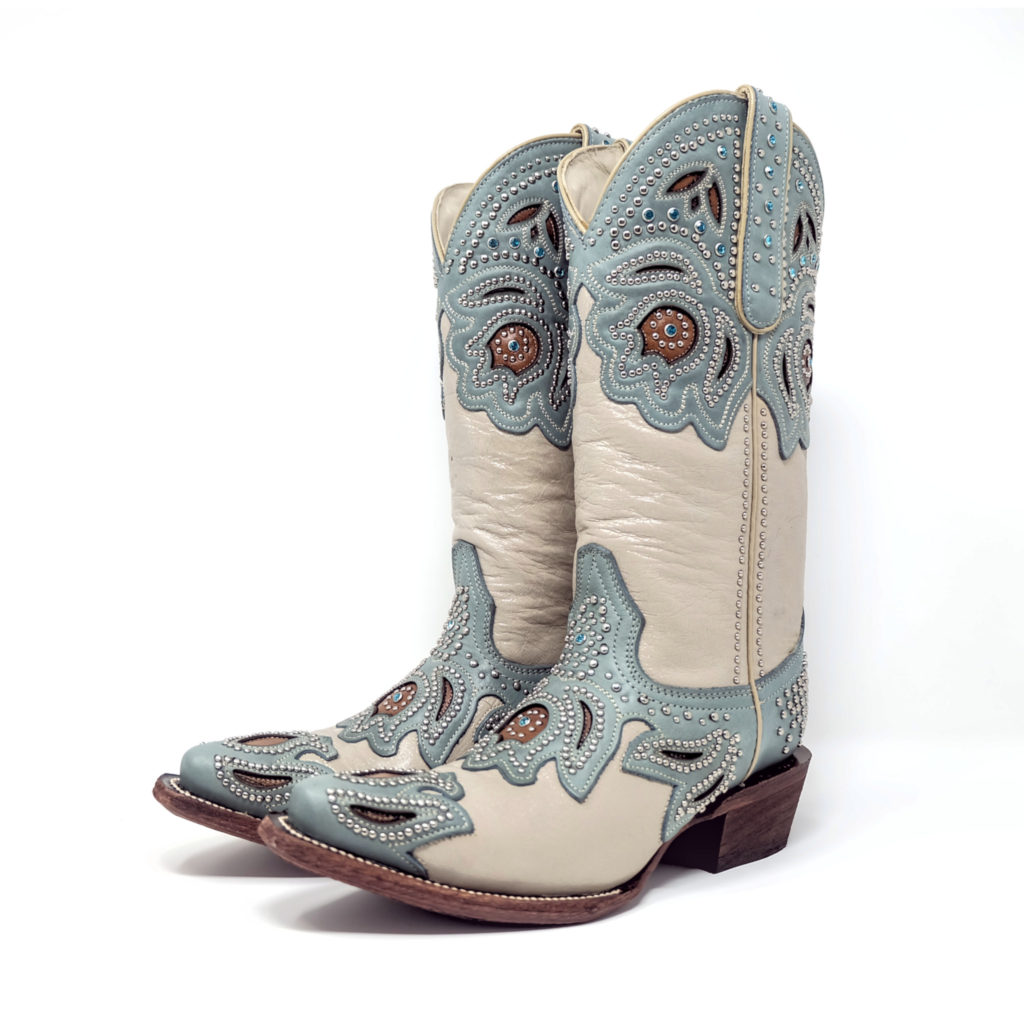 Pair of boots side view Women's Western Boot Cowgirl Boots Bluebell by JB Dillon