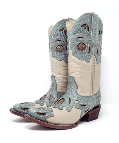 Pair of boots side view Women's Western Boot Cowgirl Boots Bluebell by JB Dillon